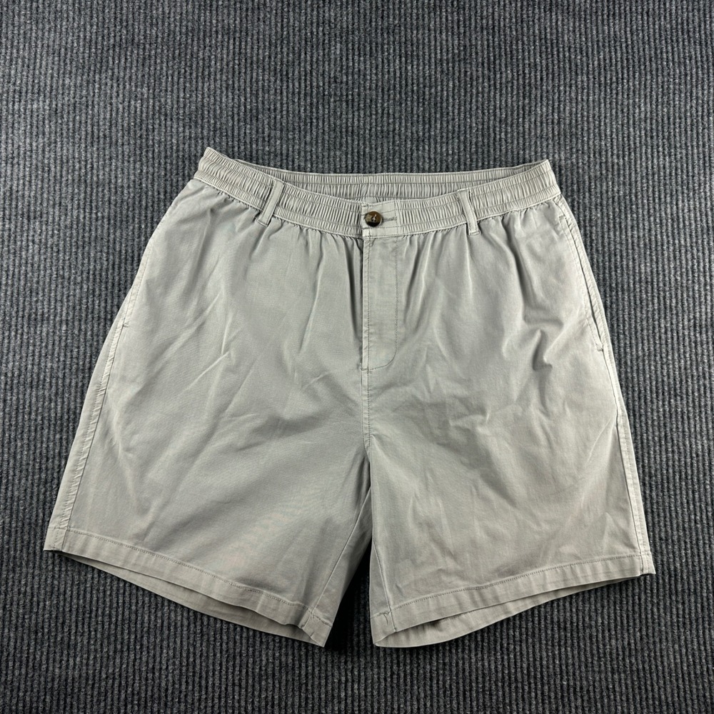 Southern Marsh Mens Gray Elastic Waist Cotton Blend Casual Shorts Size Small